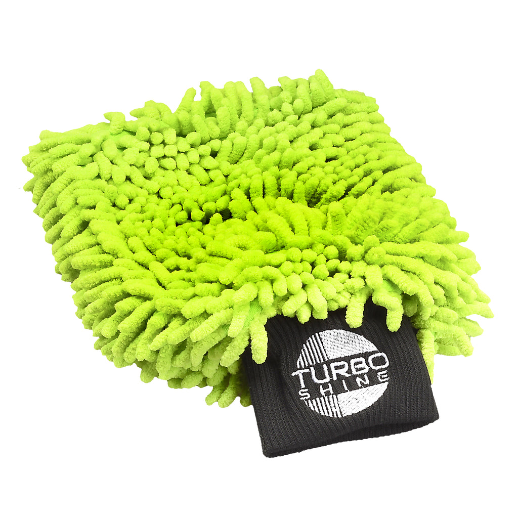 Turbo Shine Chenille Microfiber Car Wash Mitt - Single
